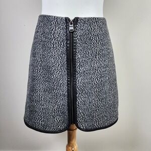 Highline Collective Tweed Mini Skirt Women Medium Gray Preppy Retro Fall Hipster
